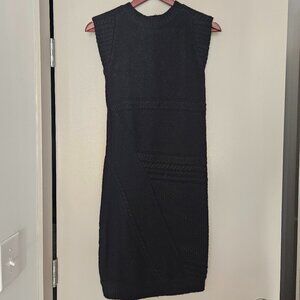 Sweater dress with button back